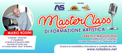 Master Class di Formazione Artistica con Mario Rosini a Modugno