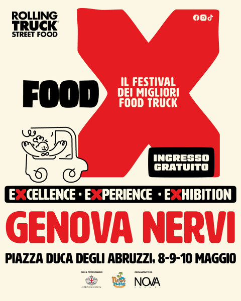 A Genova Nervi dall'8 al 10 maggio il grande Festival dei Food Truck con i migliori sapori d’Italia e dal mondo