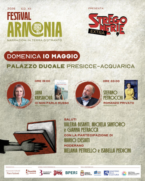 Festival Armonia. Narrazioni in Terra d’Otranto con Stefano Petrocchi, Mario Desiati e Jana Karsaiová
