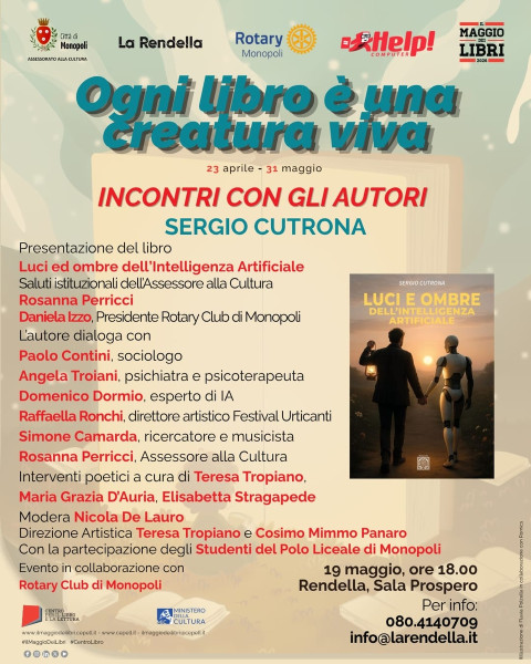 Presentazione  del Libro "Luci ed Ombre dell' intelligenza artificiale" di Sergio Cutrona