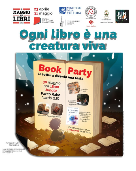 BOOK PARTY: A NARDÒ LA LETTURA DIVENTA UNA FESTA TRA LIBRI, MUSICA E CONDIVISIONE