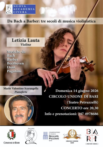 Concerto "da Bach a Barber: tre secoli di musica violinistica"