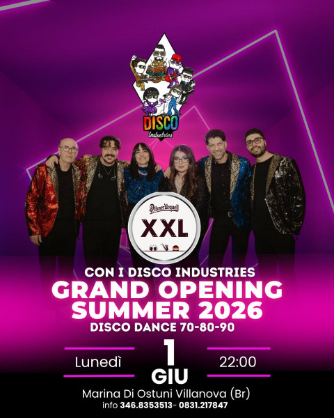 GRAND OPENING SUMMER 2026 Con i Disco Industries - DISCO DANCE 70-80-90