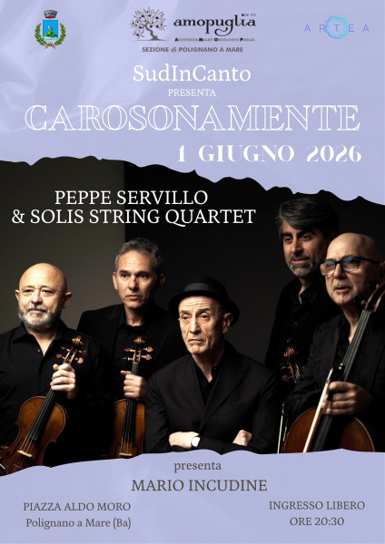 SudInCanto presenta "CAROSONAMENTE" - Peppe Servillo & Solis String Quartet