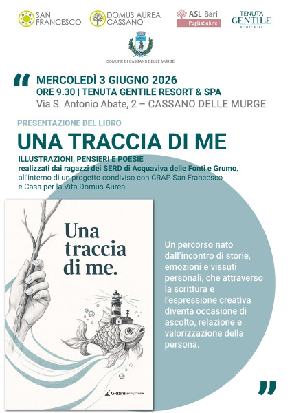 PRESENTAZIONE DEL LIBRO "UNA TRACCIA DI ME"