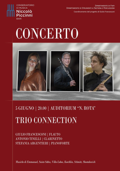TRIO CONNECTION flauto, clarinetto e pianoforte