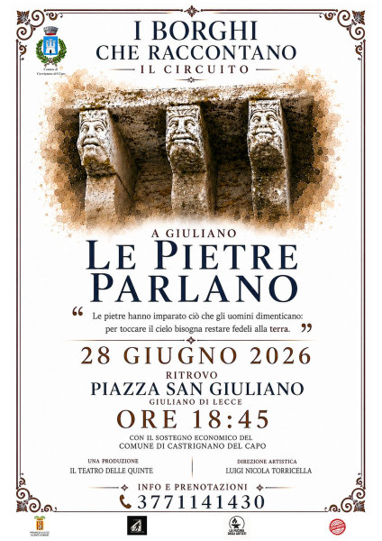A GIULIANO LE PIETRE PARLANO