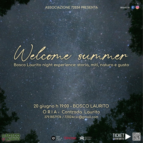 Welcome Summer! Bosco Laurito Experience