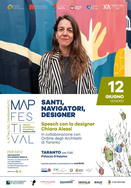SPEECH della designer CHIARA ALESSI "Santi, Navigatori, Designer" - MAP Festival 2026