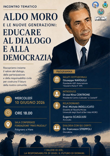 Incontro Tematico | Aldo Moro e le nuove generazioni: educare al dialogo e alla democrazia