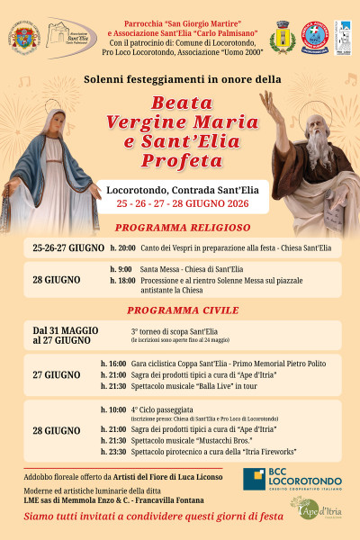 Festa in onore della Beata Vergine Maria e S. Elia Profeta