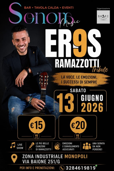 Eros9 - Eros Ramazzotti tribute band live at Sonora Club