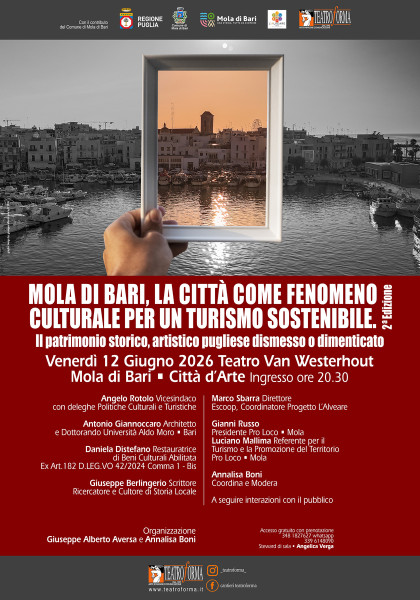 MOLA DI BARI, LA CITTÀ COME FENOMENO CULTURALE PER UN TURISMO SOSTENIBILE. Seconda edizione