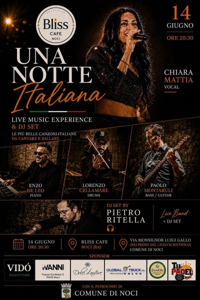 UNA NOTTE ITALIANA  Live Music Experience & DJ Set