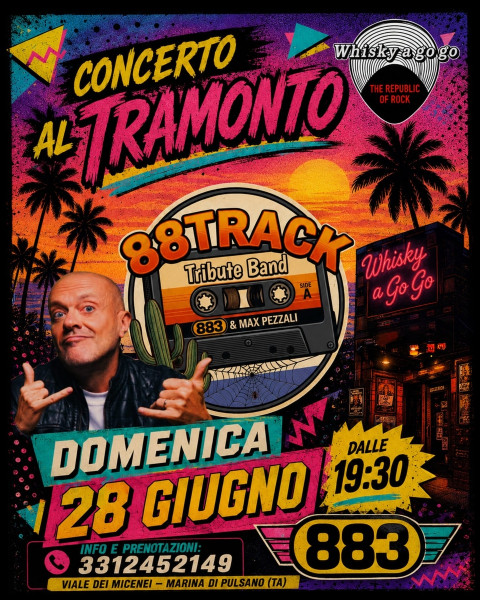 88Track Live: la musica degli 883 e di Max Pezzali accende il tramonto del Whisky a Go Go
