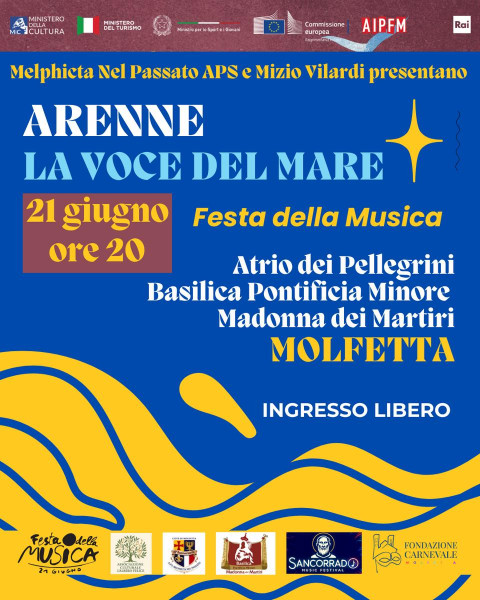 ARENNE: La voce del mare | Festa della Musica 2026 a Molfetta