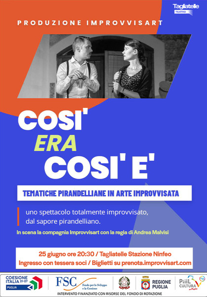 Così era, così è - Tematiche Pirandelliane in arte Improvvisata
