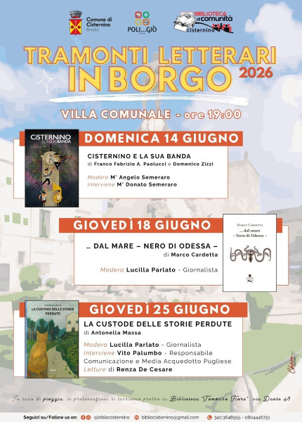 A Cisternino Tramonti Letterari in Borgo 2026