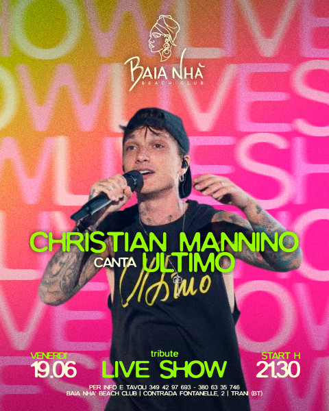 Christian Mannino canta Ultimo a Trani