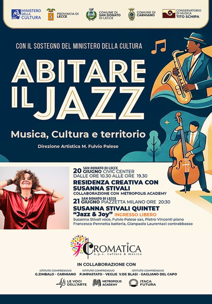 Susanna Stivali Quintet in concerto per Abitare il jazz il 21 giugno a San Donato