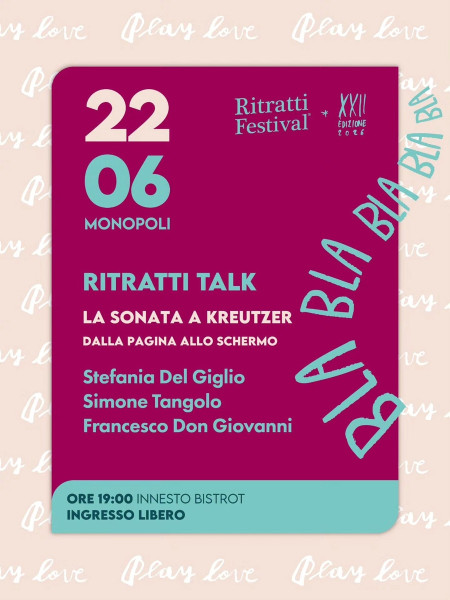 Ritratti Festival 2026 | LA SONATA A KREUTZER: DALLA PAGINA ALLO SCHERMO