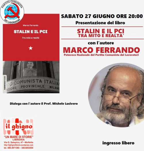 Presentazione del libro di Marco Ferrando "Stalin e il pci" Tra mito e realtà Il Ghigno Libreria Molfetta
