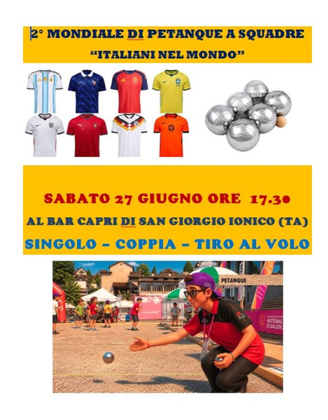 2° edizione Mondiale di Petanque
