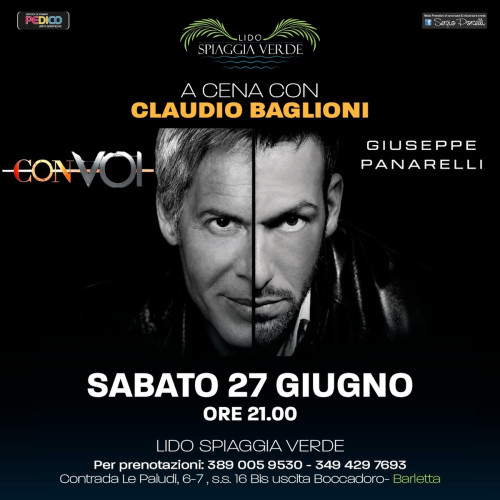 A cena con Claudio.......Con Voi Giuseppe Panarelli live a Trani