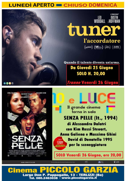 Senza pelle (It.,1994) di Alessandro D'Alatri. Rassegna 10eLuce, Cinema Revolution