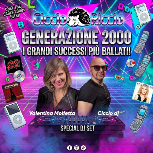 "Generazione 2000: i grandi successi più ballati" from Ciccio Riccio, dj resident  Aldo Cavallo, sabato 18 luglio a La’nchianata di Torricella.