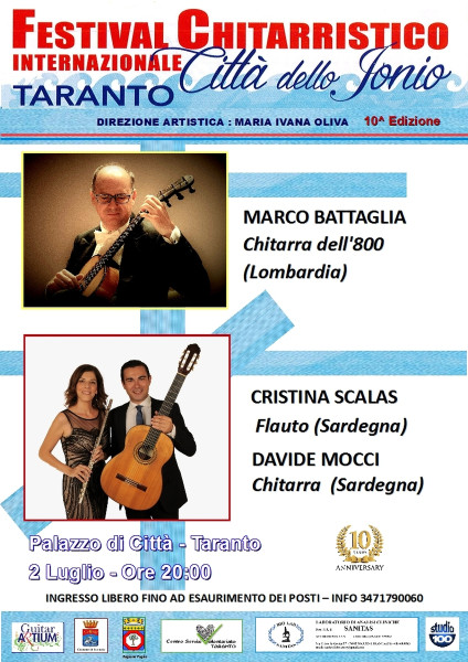 Festival Chitarristico Internazionale "Città dello Jonio" DOPPIO CONCERTO: CHITARRA DELL'800 & FLAUTO E CHITARRA