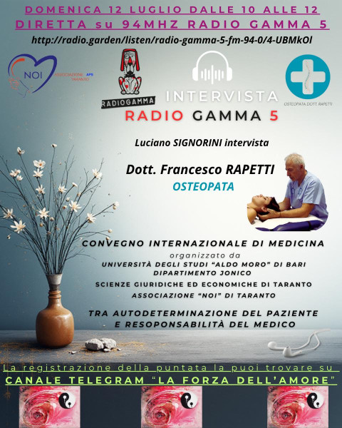 Convegno Internazionale di Medicina: TRA AUTODETERMINAZIONE DEL PAZIENTE  E RESOPONSABILITÀ DEL MEDICO