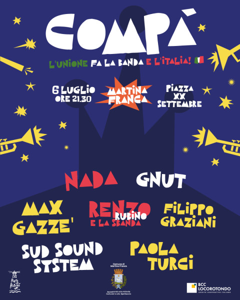 COMPÀ - Max Gazzè, Nada, Paola Turci, Gnut, Filippo Graziani, Sud Sound System, Renzo Rubino
