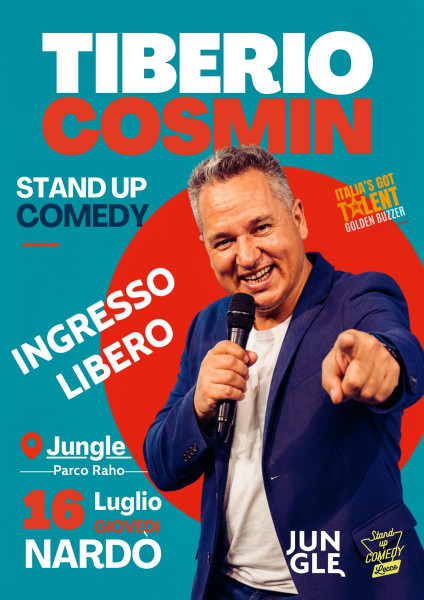 Tiberio Cosmin in "Senza Filtro" stand up comedy show a Nardò