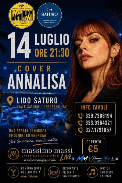 Coverband annalisa  sulla terrazza di lido saturo