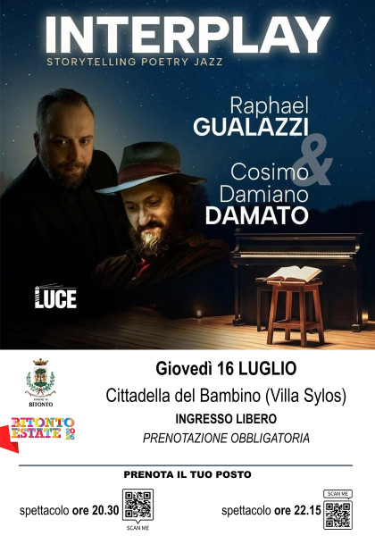 RAPHAEL GUALAZZI e COSIMO DAMIANO DAMATO IN "INTERPLAY"