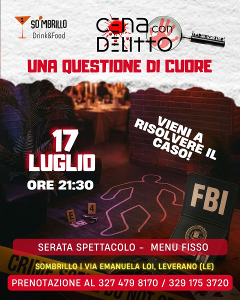 Cena con Delitto 'Una questione di cuore'