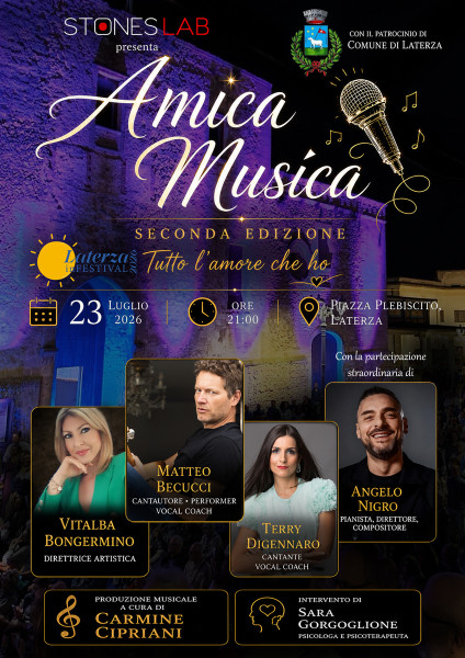 AmicaMusica seconda edizione.. Tutto l’amore che ho