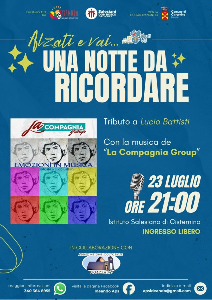 "Alzati e Vai... Una Notte da Ricordare" - Tributo a Lucio Battisti