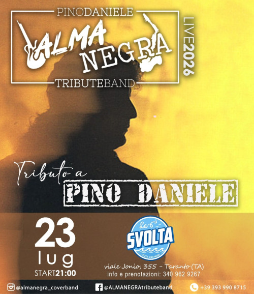 ALMANEGRA Pino Daniele Tribute Band alla trattoria pizzeria LA SVOLTA