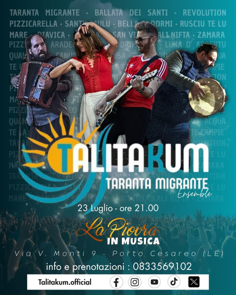 Musica e Tradizione: i Talitakum in Concerto a Porto Cesareo