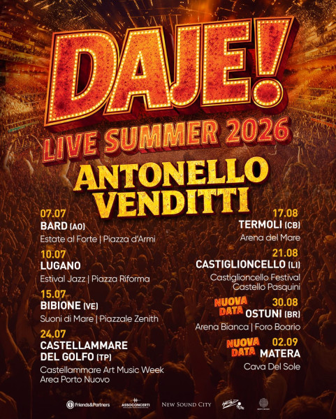 DAJE! LIVE SUMMER 2026 - Antonello Venditti