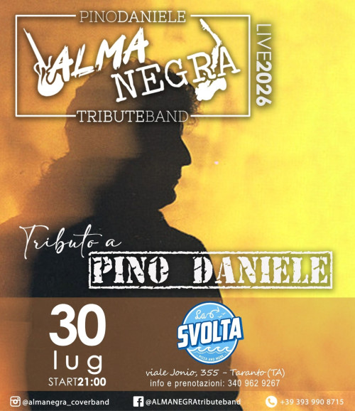 ALMANEGRA Pino Daniele Tribute Band alla trattoria pizzeria LA SVOLTA