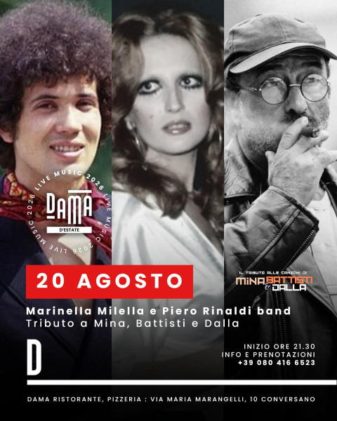 Marinella Milella & Piero Rinaldi band tributo a Battisti, Mina e Dalla