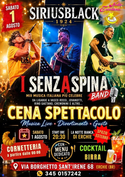 SENZASPINA LIVE AL SIRIUSBLACK