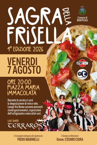 Frisella, sapori di Puglia e il ritmo travolgente dei Terraròss: tutto pronto per la quarta edizione della sagra