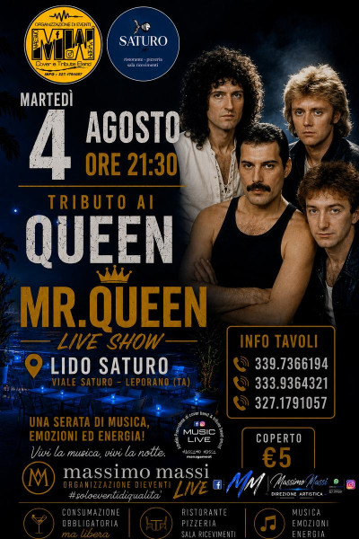 I MR.QUEEN SULLA SPLENDIDA TERRAZZA DI LIDO SATURO